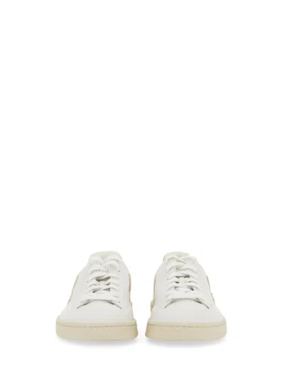 Veja V-12 Leather Sneakers In Neutral