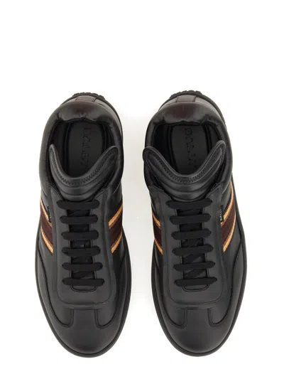 Bally Parrel Stripe-detailing Sneakers In Black