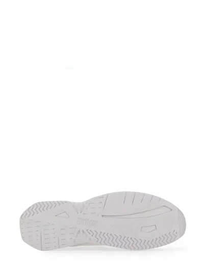 Versace Jeans Couture White Sneakers With Bold Logo And Textured Upper In White