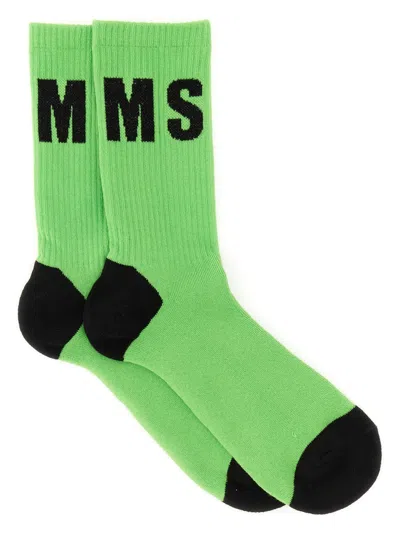 Msgm Logo Intarsia-knit Socks