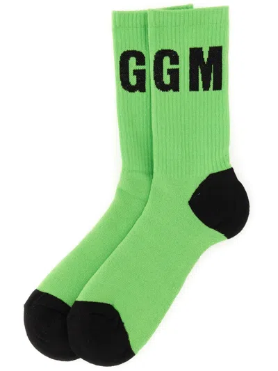 Msgm Logo Intarsia-knit Socks