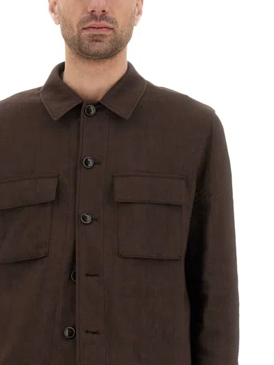 Hugo Boss Boss Sovracamicia "l-corvin-2pp-251" In Brown