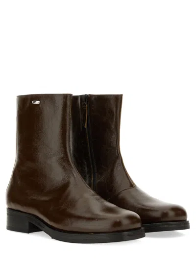 Our Legacy Dark Brown Leather Camion Boots