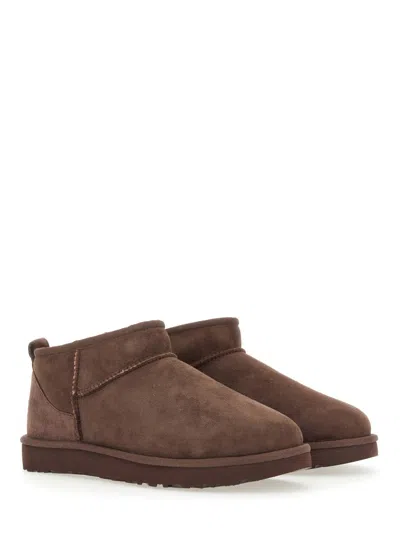 Ugg Classic Ultra Mini Suede Ankle Boot Burnt Cedar