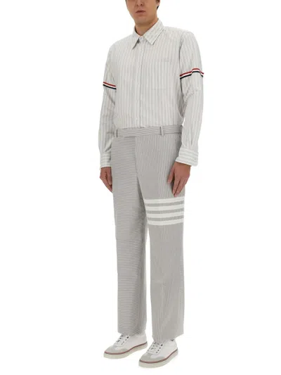 Thom Browne Straight Fit Shirt In Gray