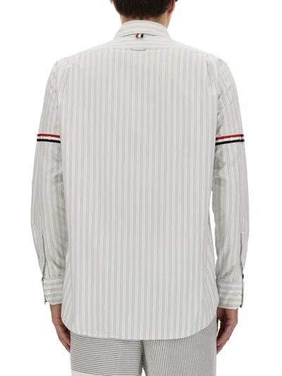 Thom Browne Straight Fit Shirt In Gray
