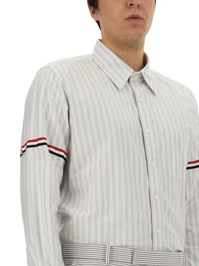 Thom Browne Straight Fit Shirt In Gray