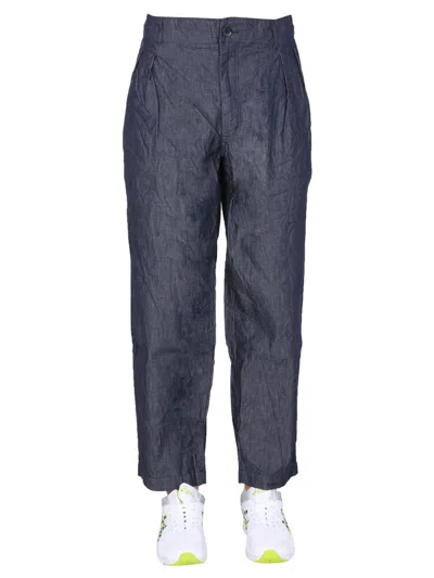 Comme Des Garçon Shirt Straight Fit Trousers In Blue