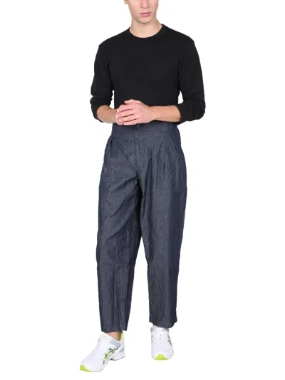 Comme Des Garçon Shirt Straight Fit Trousers In Blue