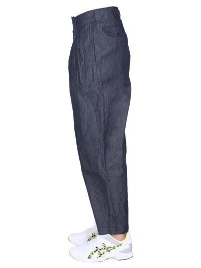 Comme Des Garçon Shirt Straight Fit Trousers In Blue