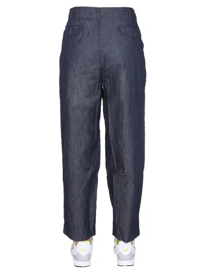 Comme Des Garçon Shirt Straight Fit Trousers In Blue