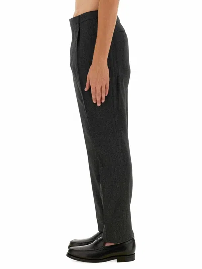 Lardini Straight Leg Trousers With Belt Loops In Black