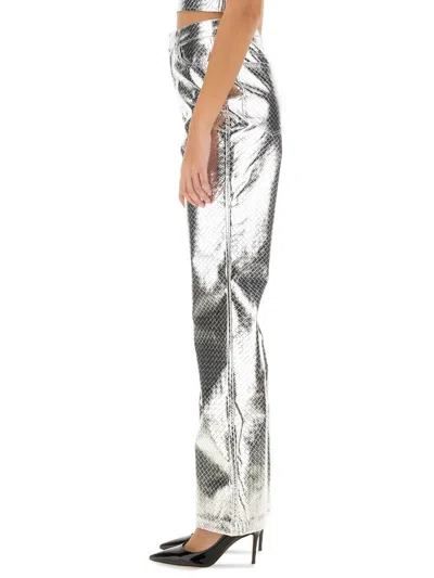Rotate Birger Christensen Rotate Birgerchristensen Straigth Leg Pants In Silver