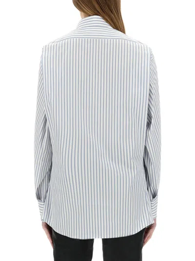 Maison Margiela Striped Dress-shirt Featuring Button Detail In White
