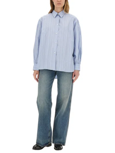 Paul Smith Striped Shirt In Blue