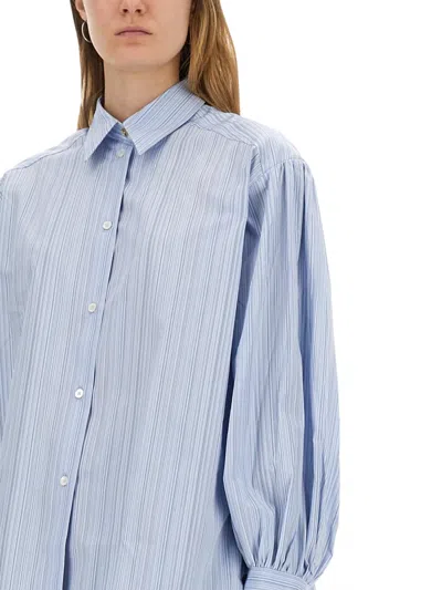 Paul Smith Striped Shirt In Blue