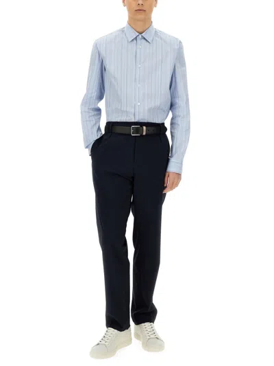 Paul Smith Striped Shirt In Blue