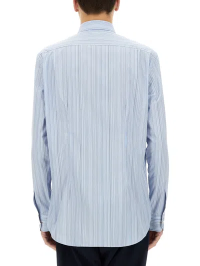 Paul Smith Striped Shirt In Blue