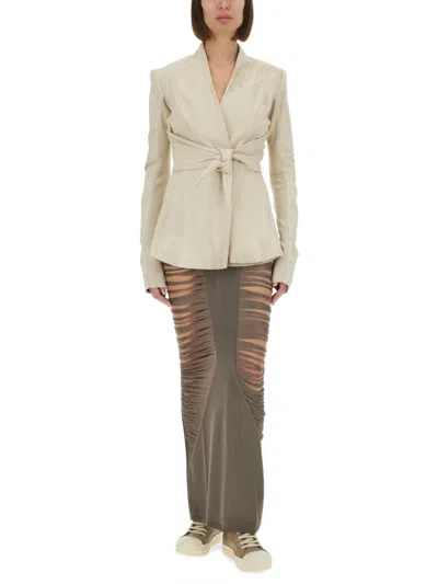 Rick Owens Wrap Design Ls Strutter With Customizable Fit In Neutral