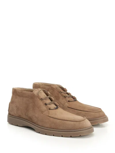 Tod's Lace-up Suede Ankle Boots