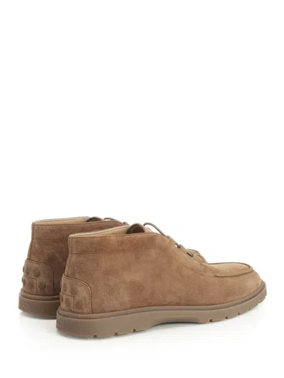 Tod's Lace-up Suede Ankle Boots
