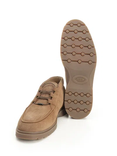 Tod's Lace-up Suede Ankle Boots