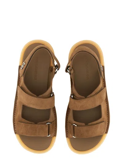 Dolce & Gabbana Touch-strap Suede Sandals