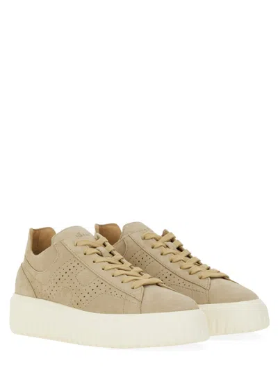 Hogan Low-top Suede Sneakers With Perforated Detailing