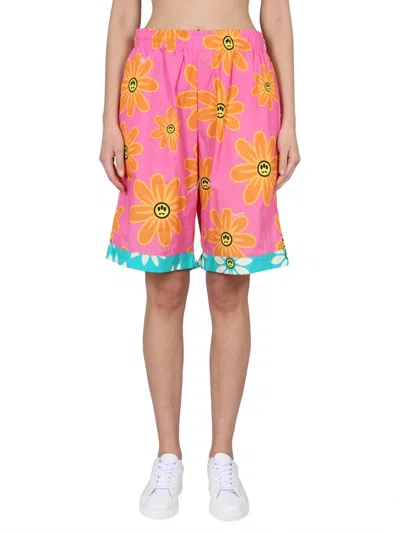 Barrow Sunflower Print Bermuda Shorts Unisex In Multi