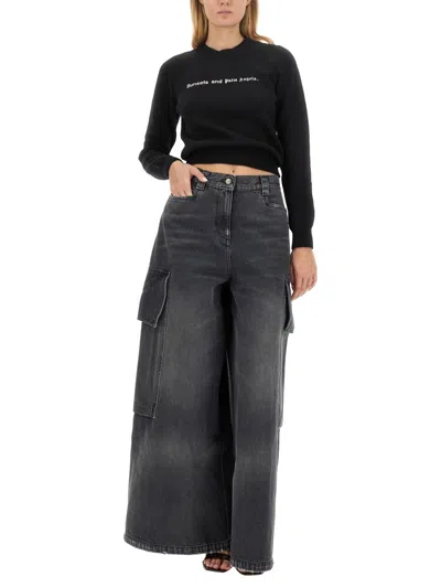 Palm Angels Sunsets Sweater Long Sleeves In Black