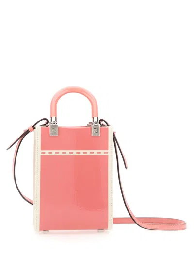 Fendi Logo-print Shoulder Bag In Pink