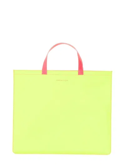 Comme Des Garcon Wallet Super Fluo Leather Tote Bag