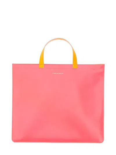 Comme Des Garcon Wallet Super Fluo Leather Tote Bag