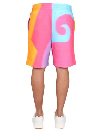 Moschino Bermuda Shorts With Elastic Waistband And Side Pockets In Multi