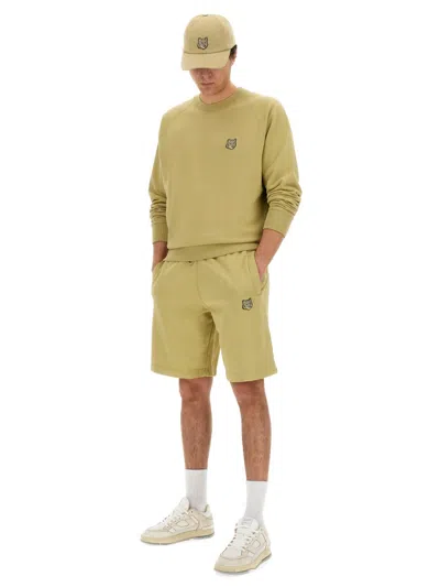 Maison Kitsuné Sweatshirt Bermuda In Green