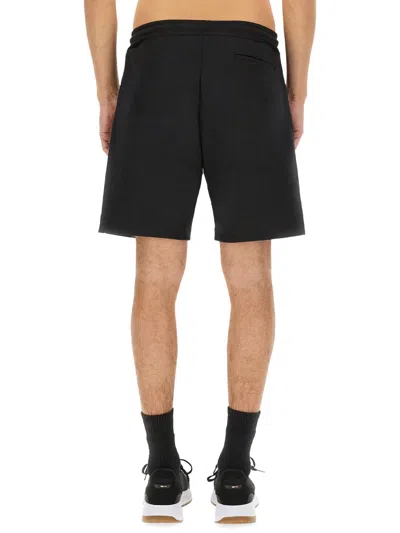 Hugo Boss Bermuda Shorts With Elastic Waistband And Pockets In Black