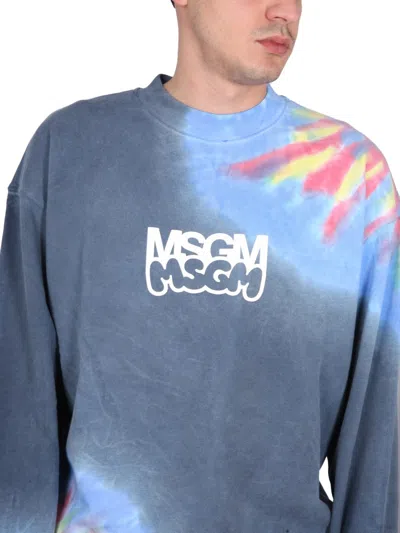 Msgm Cotton Sweatshirt In Multi
