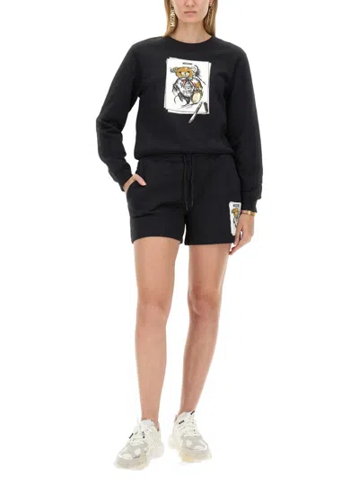 Moschino Sweatshirt Shorts In Black