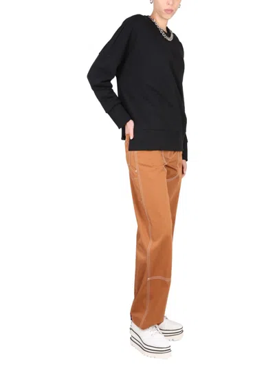 Stella Mccartney Sweatshirt With Chain Detail In Black