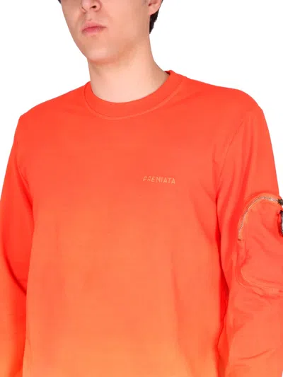 Premiata Nilo Sweatshirt In Orange Cotton In Orange
