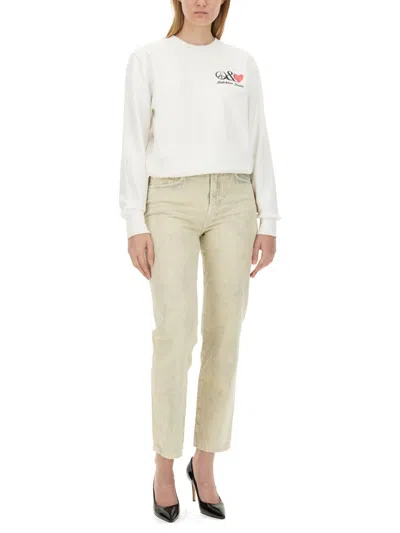 Moschino Logo Sweatshirt In White