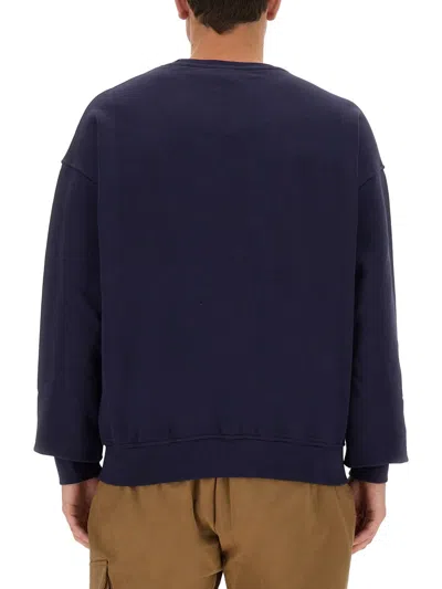 Family First Heart Sweatshirt In Blue
