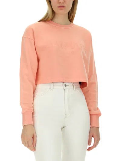 Balmain Sweatshirt In Pink