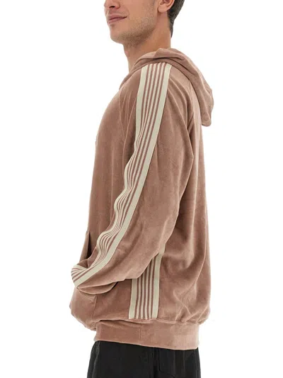 Needles Men's Sweatshirt With Logo In Brown
