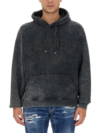 Dsquared2 Sweatshirt With Logo In Gray
