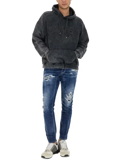 Dsquared2 Sweatshirt With Logo In Gray
