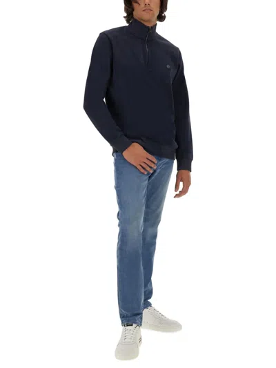 Hugo Boss Boss Sweatshirt With Logo In Blue
