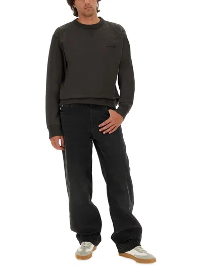 Isabel Marant Marant Relaxed-fit Black Sweatshirt With Subtle Logo In Black