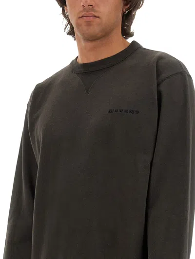 Isabel Marant Marant Relaxed-fit Black Sweatshirt With Subtle Logo In Black
