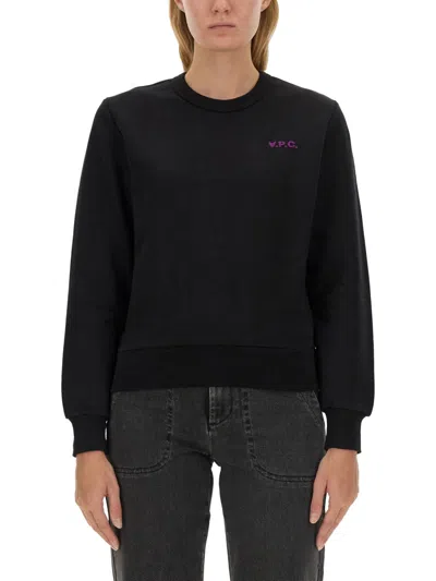 Apc A.p.c. Sweatshirt With Logo In Black